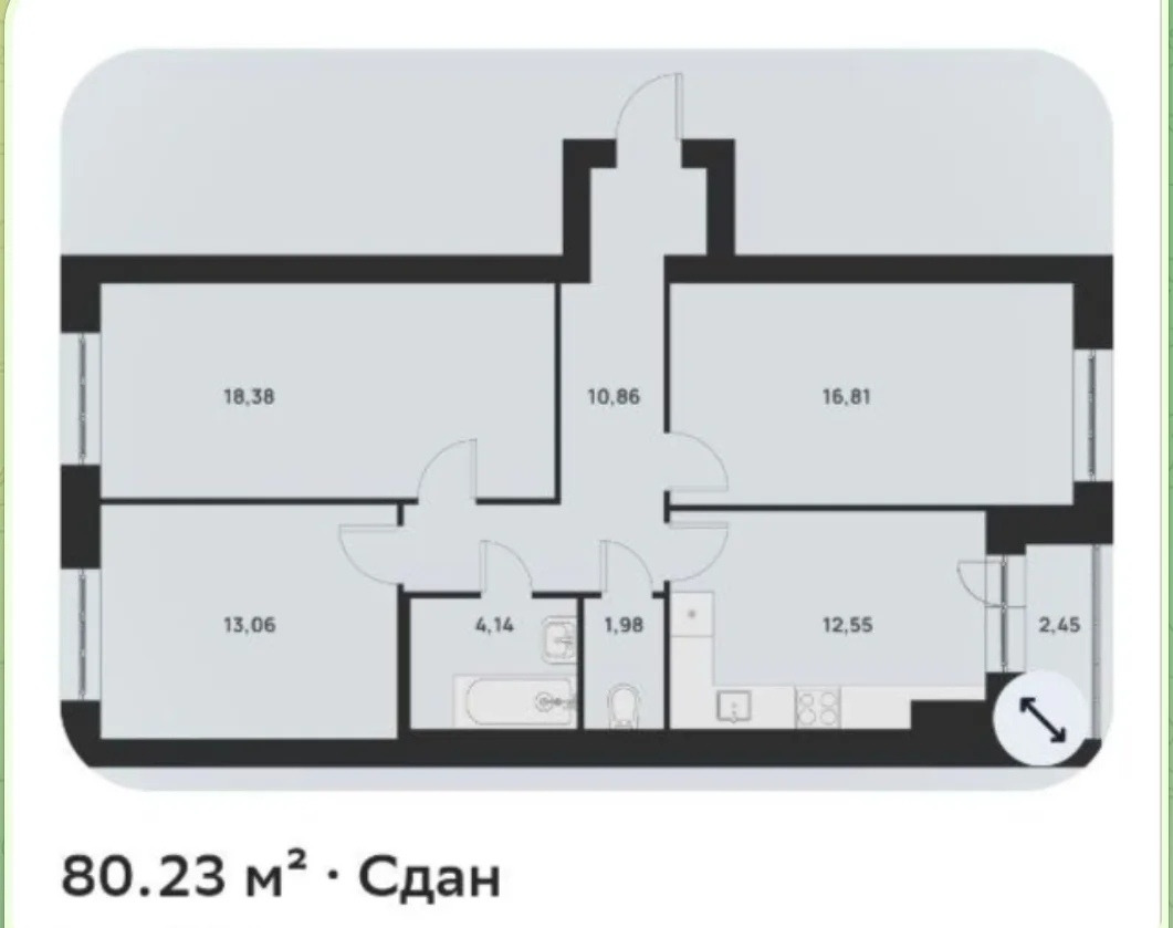 Продаётся 3ком квартира в сданном кирпичном доме!

Закрытая территория, есть детские и спортивные площадки!

Квартира в черновой отделке!

Установлен газовый котёл!

Рядом остановка общественного транспорта.
Магазин Магнит начал строительство.

Детский сад уже готов, школа скоро начнёт строится.

Зв